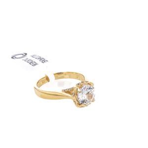 ANILLO DE COMPROMISO CON ZIRCONES 18K