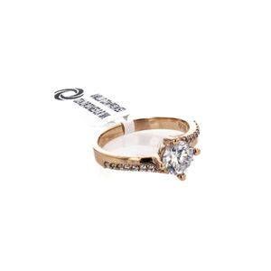 ANILLO COMPROMISO CON ZIRCONES O.R 18K