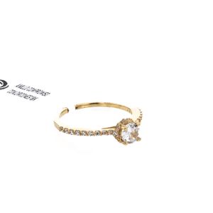 ANILLO DE COMPROMISO CON ZIRCONES 18K
