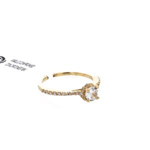 ANILLO DE COMPROMISO CON ZIRCONES 18K