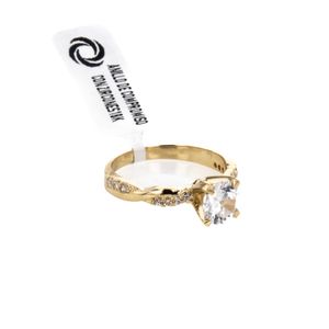 ANILLO DE COMPROMISO CON ZIRCONES 18K