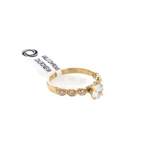 ANILLO DE COMPROMISO CON ZIRCONES 18K