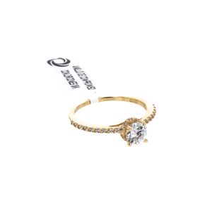 ANILLO DE COMPROMISO CON ZIRCONES 18K
