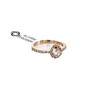 ANILLO DE COMPROMISO ORO ROSA ZIRCONES 18K