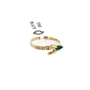 ANILLO 18K P. FINA - ESMERALDA