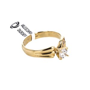 ANILLO DE COMPROMISO CON ZIRCONES 18K