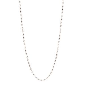 CADENA TEJIDO BOLITAS ORO BLANCO 18K