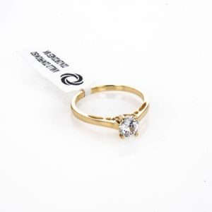 ANILLO COMPROMISO CON ZIRCONES 18K
