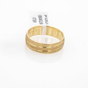 ANILLO MATRIMONIO SATINADO 18K