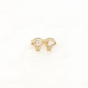 ARETES TOPOS CON ZIRCON 18K