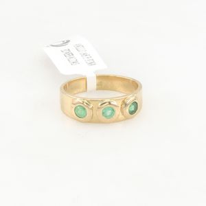 ANILLO 18K P. FINA ESMERALDAS