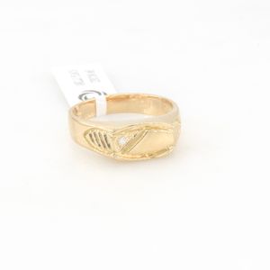 ANILLO PLACA ZIRCON 18K