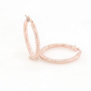 ARETES CANDONGAS ORO ROSA 18K