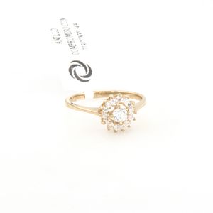 ANILLO COMPROMISO CON ZIRCONES 18K