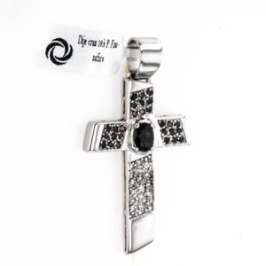 DIJE CRUZ 18K P. FINA - ZAFIRO