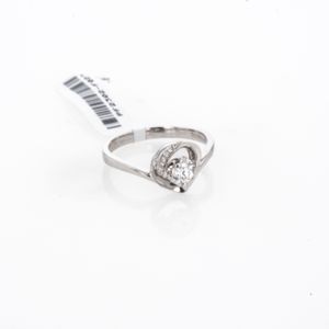 ANILLO 18K O. BLANCO P. FINA 0,20 CT