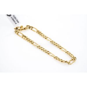 PULSERA CUBANA ALTERNADA 18K