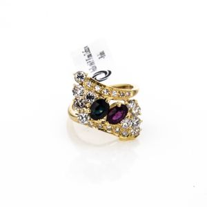 ANILLO 18K P. FINA ZAFIRO - RUBI