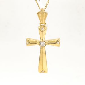 DIJE CRUZ ZIRCONES 18K