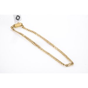 PULSERA CUBANA ALTERNADA 18K