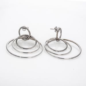 ARETES 18K ORO BLANCO P.FINA