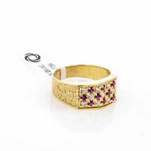 ANILLO CON ZIRCONES 18K