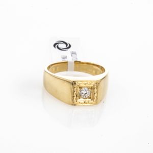 ANILLO CON PIEDRA FINA 18K