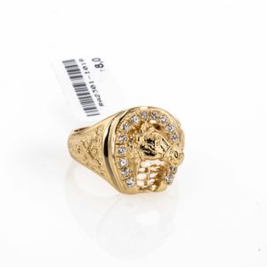 ANILLO HERRADURA ZIRCONES 18K