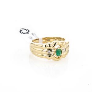 ANILLO CON PIEDRAS FINAS 18K