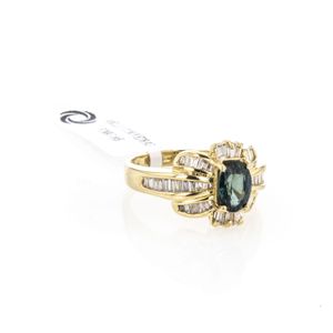 ANILLO CON PIEDRAS FINAS 18K