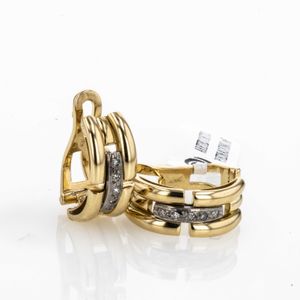 ARETES CORTOS PIEDRAS FINAS 18K