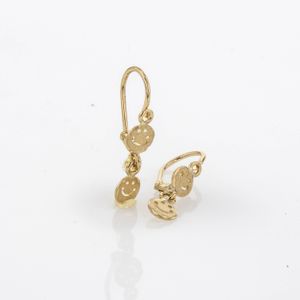 ARETES ZARCILLO CARAS FELICES 18K
