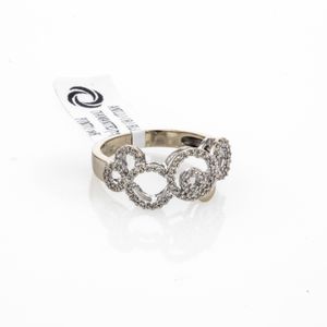 ANILLO ORO BLANCO DIAMANTES (73) 1 PUNTO 18K
