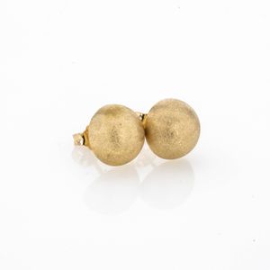 ARETES TOPO SATINADO 18K