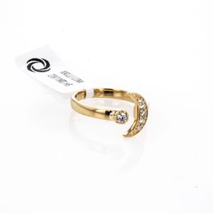 ANILLO LUNA ZIRCONES 18K