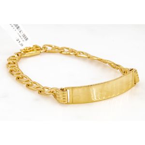 PULSERA ANCLA CON PLACA 18K