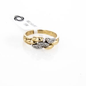 ANILLO 18K 2 OROS P.FINA
