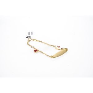 PULSERA PLACA CORAZON ROJO