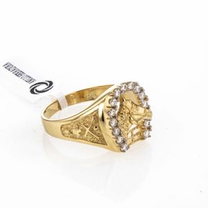 ANILLO HERRADURA CON ZIRCONES TK