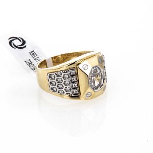 ANILLO 2 OROS CON ZIRCON TK