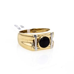 ANILLO PIEDRA NEGRA 18K