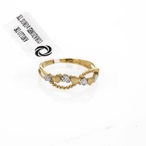 ANILLO DE CORAZONES 2 OROS TK