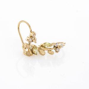 ARETES ZARCILLOS FLOR PIEDRAS
