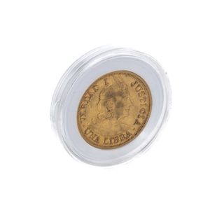 MONEDA PERU 1 LIBRA 1969 24K