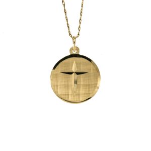 DIJE REDONDO SATINADO 18K