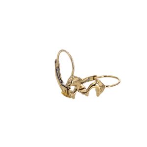 ARETES ZARCILLOS DELFIN 18K