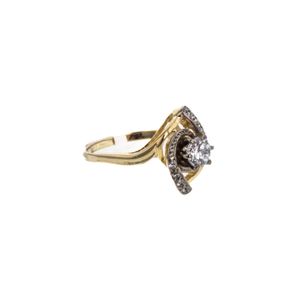 ANILLO COMRROMISO CON ZIRCONES 18K
