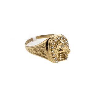 ANILLO HERRADURA CON ZIRCONES 18K
