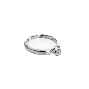 ANILLO 14K - P. FINA - O. BLANCO - 0,16 CT APROX