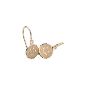 ARETES ZARCILLOS CARA FELIZ 18K